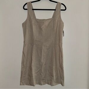Old Navy Square Neck Linen Blend Mini Dress Large NWT